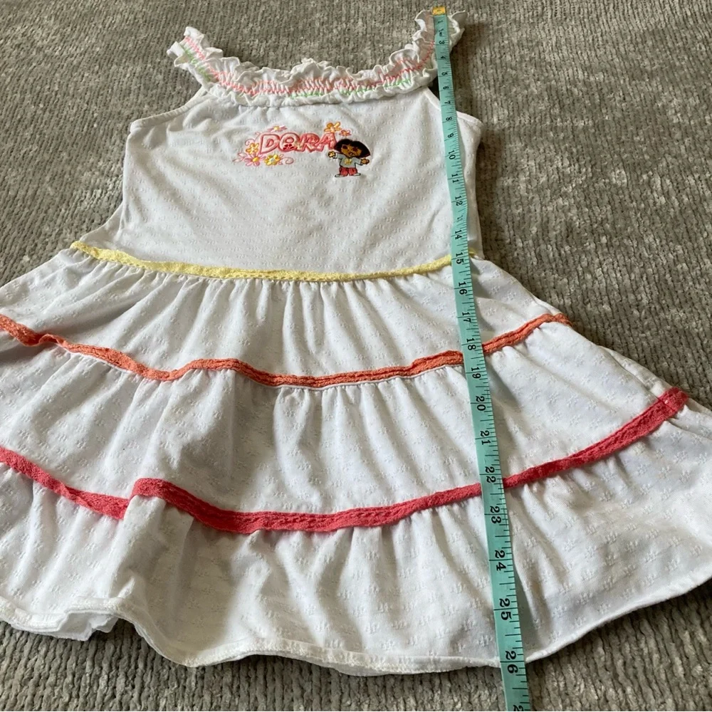Vintage Dora The Explorer Ruffle Sundress Girls Size 6 Y2K Nick Jr. - Picture 9 of 9